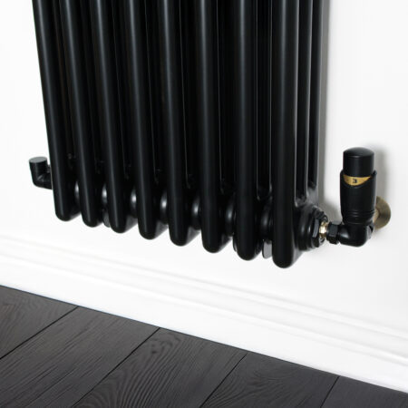 Caldo Thermostatic Angled Anthracite Radiator Valves - Image 3