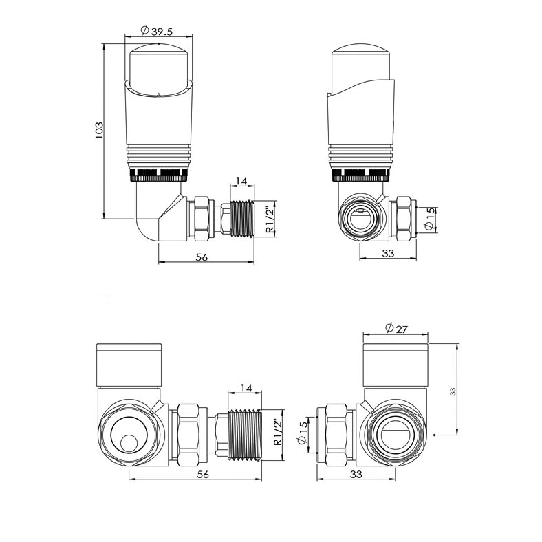 Radiator Valve Dimensions