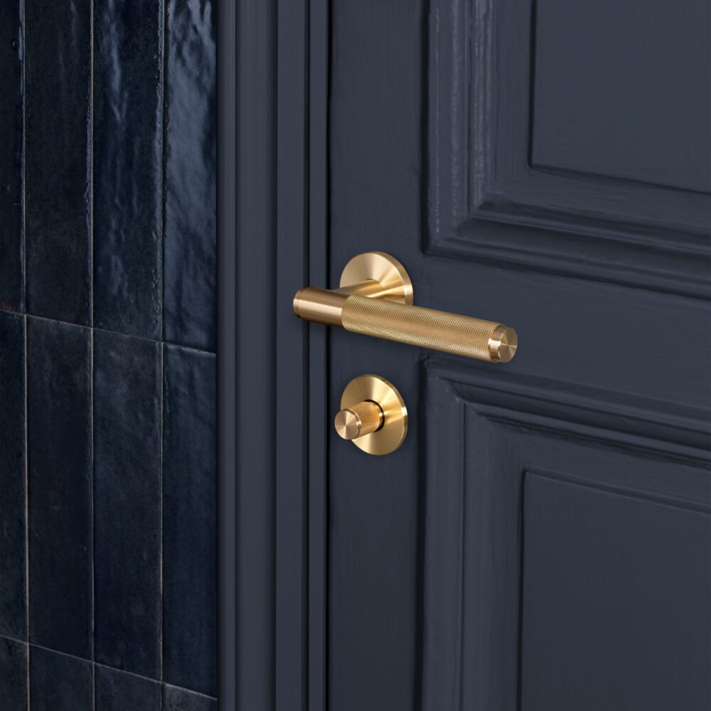DOOR HANDLE SET / CROSS / BRASS - Image 4