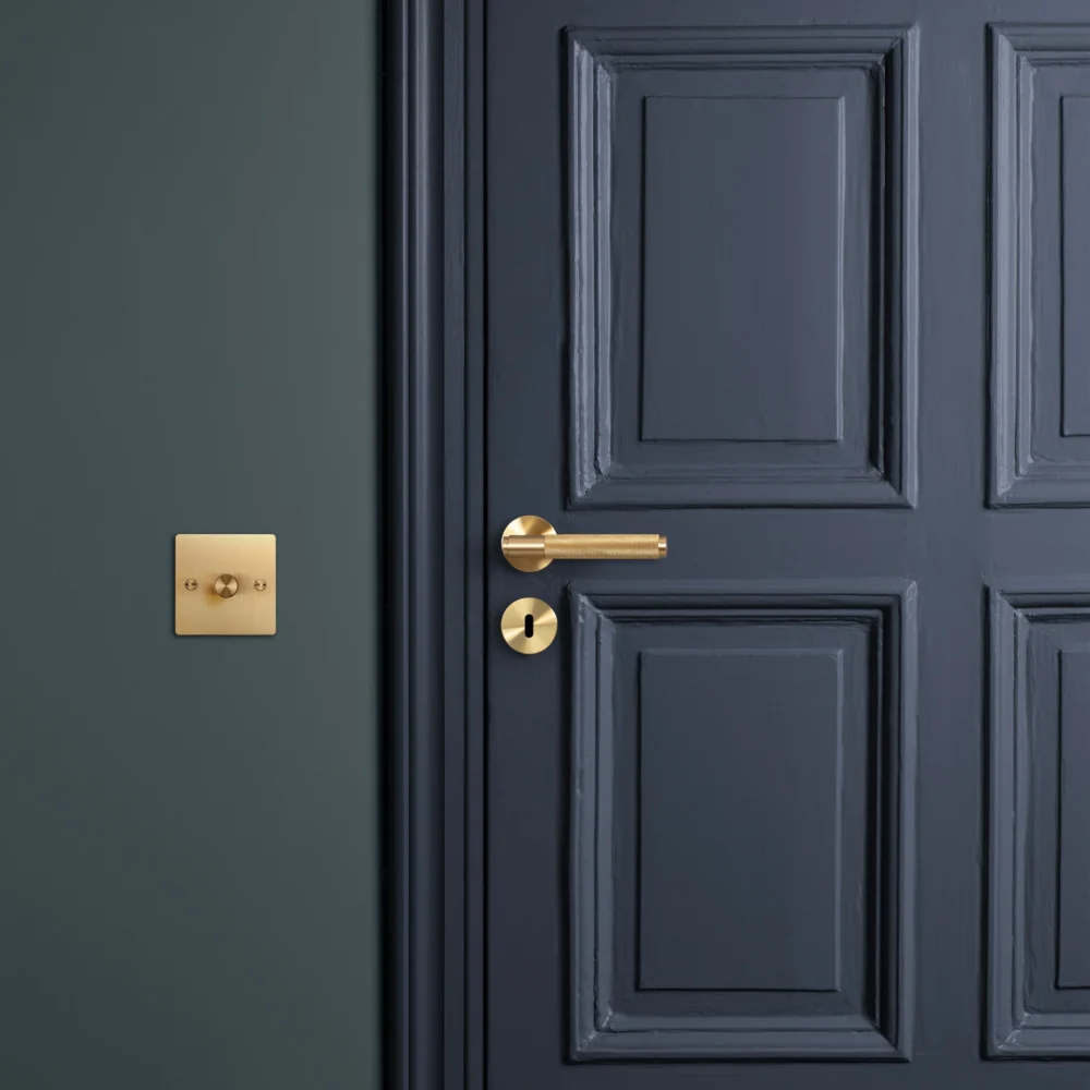 DOOR HANDLE SET / CROSS / BRASS - Image 5