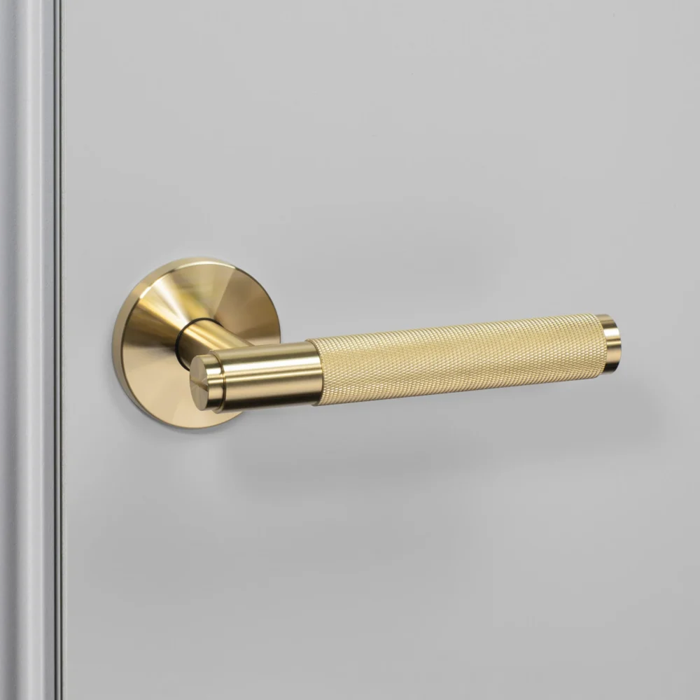 DOOR HANDLE SET / CROSS / BRASS - Image 2