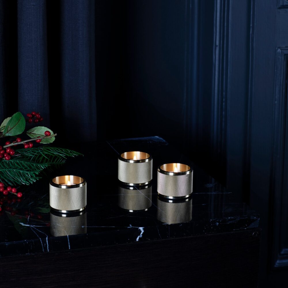 TEALIGHT CANDLE HOLDER / STEEL / SET OF 3 - Image 5