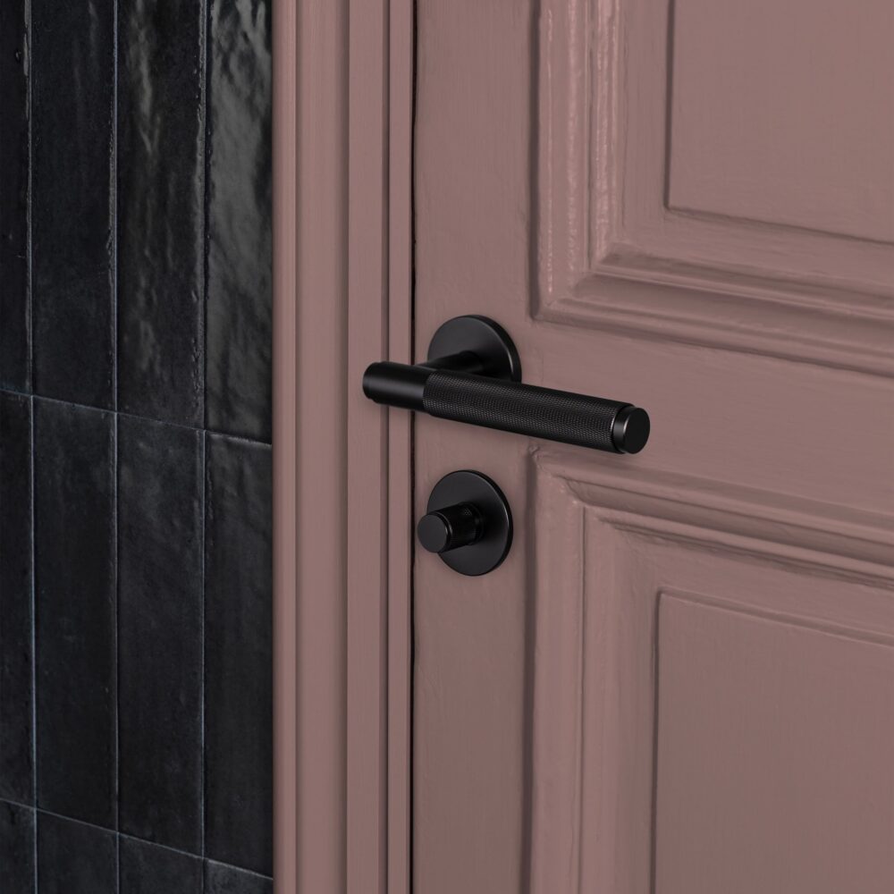 DOOR HANDLE SET / CROSS / BLACK - Image 5