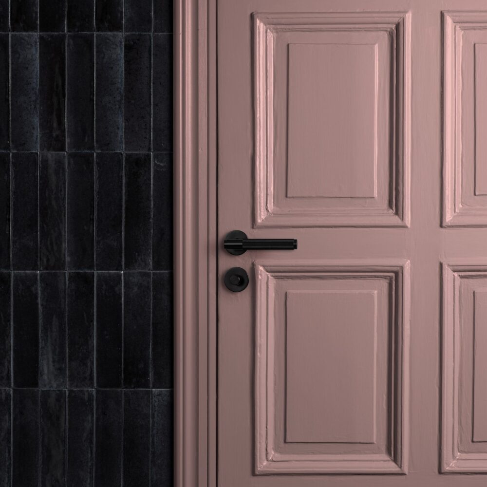 DOOR HANDLE SET / CROSS / BLACK - Image 6