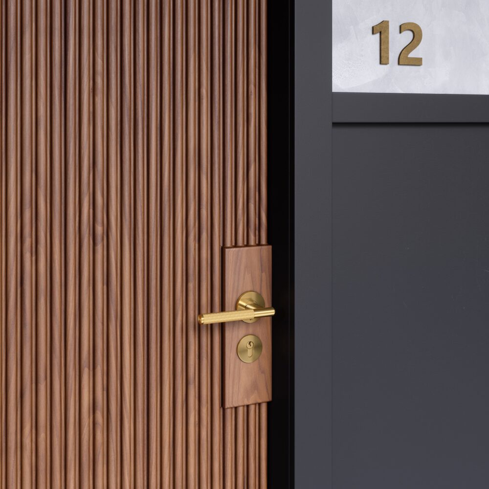 DOOR HANDLE SET / LINEAR / BRASS - Image 5