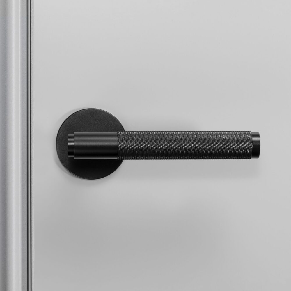 DOOR HANDLE SET / CROSS / BLACK - Image 3