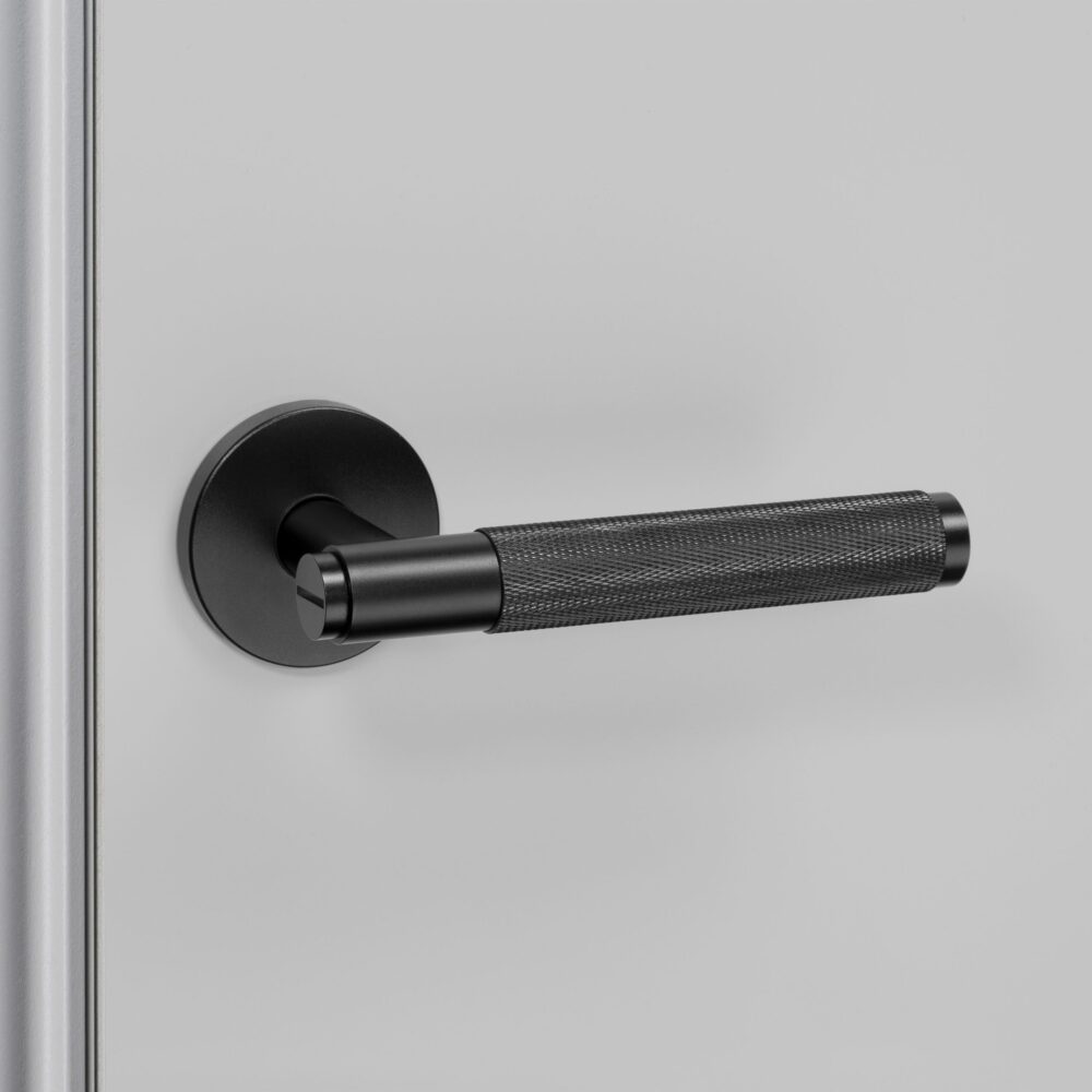 DOOR HANDLE SET / CROSS / BLACK - Image 2