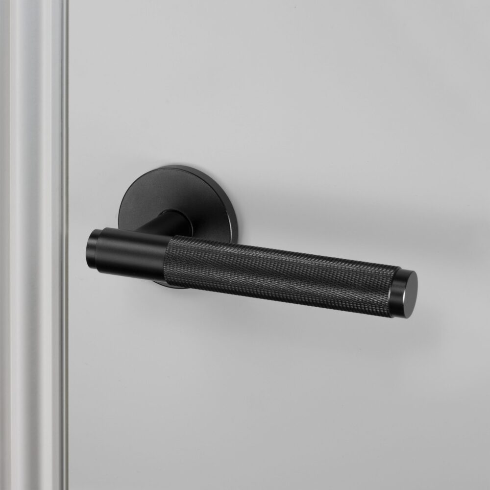 DOOR HANDLE SET / CROSS / BLACK